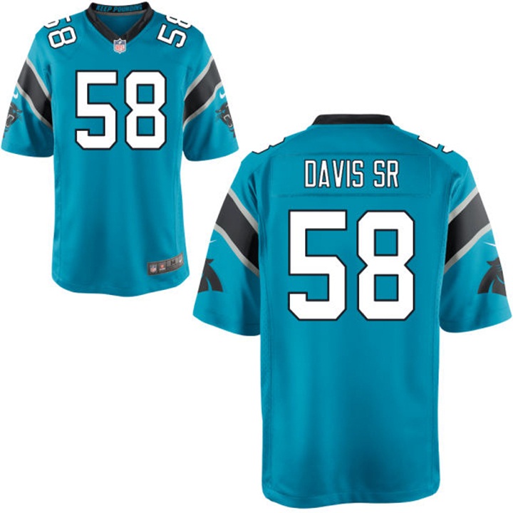 Carolina Panthers #58 Thomas Davis Sr Blue Limited Jersey Carolina Panthers #58 Thomas Davis Sr Blue Limited Jersey