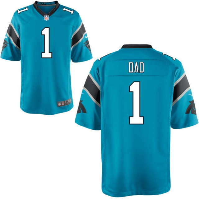 Carolina Panthers Blue #1 Dad Jersey - Father's Day