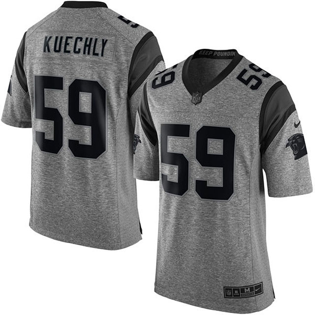 Carolina Panthers #59 Luke Kuechly Gridiron Gray Limited Jersey