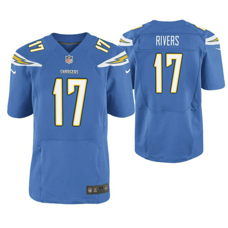 Los Angeles Chargers #17 Philip Rivers Blue Elite Jersey