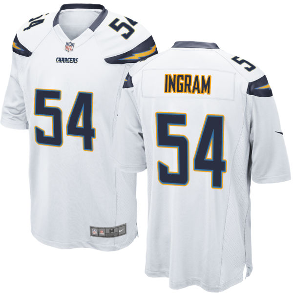 San Diego Chargers #54 Melvin Ingram White Game Jersey San Diego Chargers #54 Melvin Ingram White Game Jersey