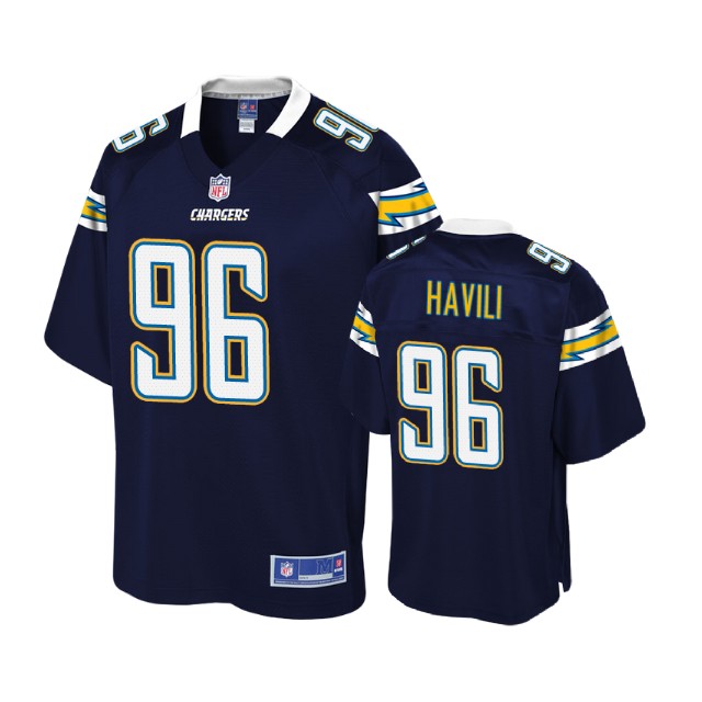Youth Los Angeles Chargers #96 Albert Havili Navy Player Jersey