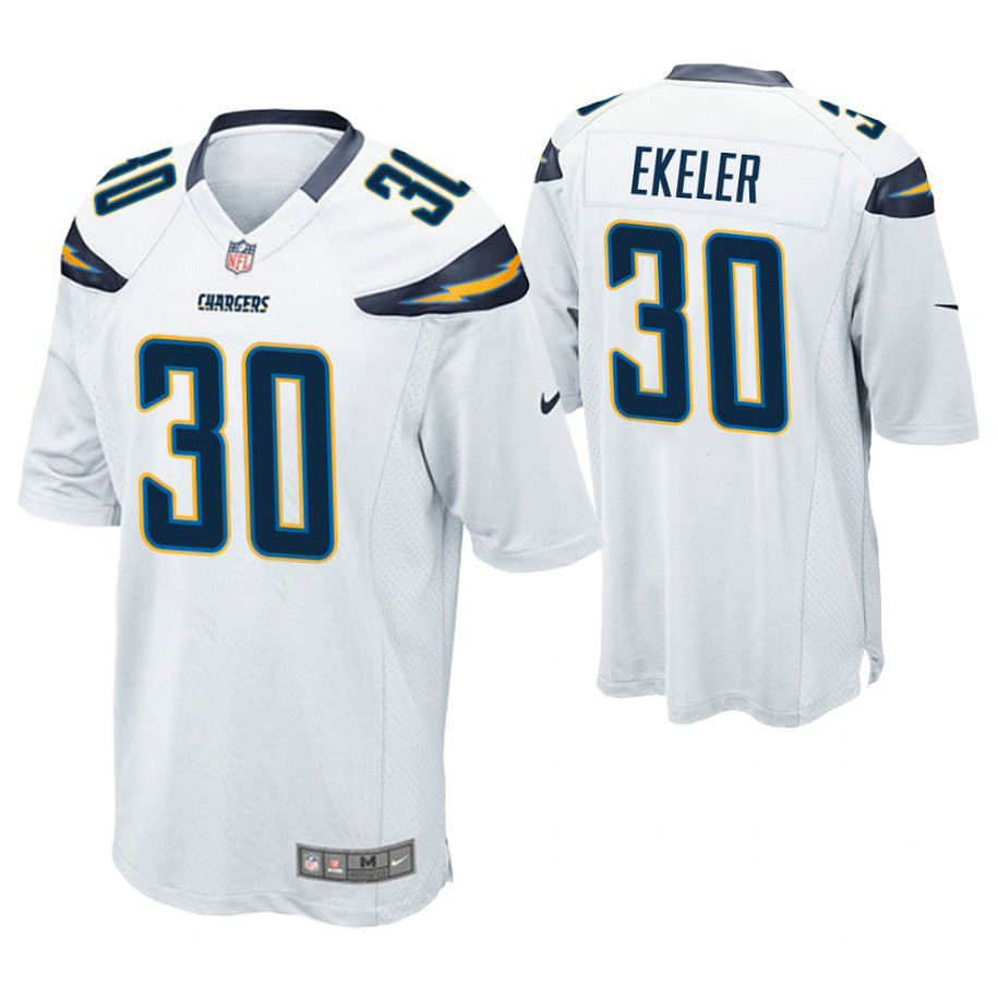Los Angeles Chargers #30 Austin Ekeler White Game Jersey