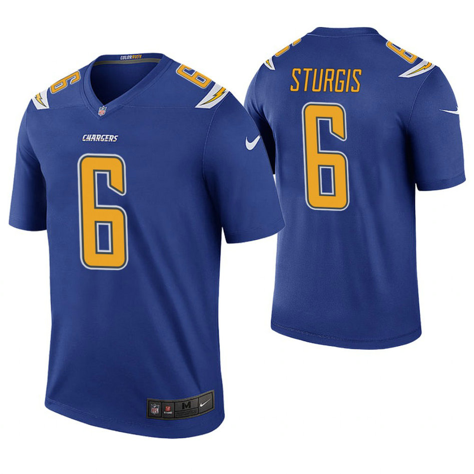 Los Angeles Chargers #6 Caleb Sturgis Royal Color Rush Legend Jersey