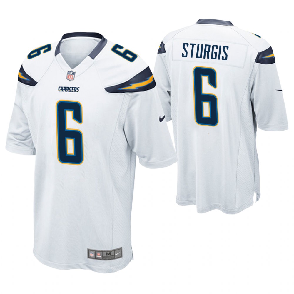 Los Angeles Chargers #6 Caleb Sturgis White Game Jersey