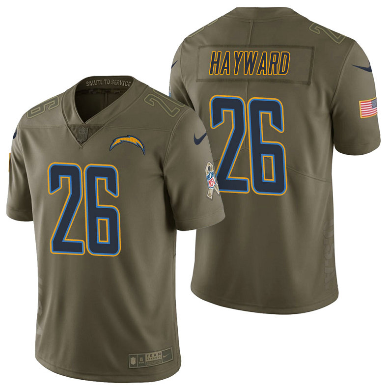 Los Angeles Chargers #26 Casey Hayward Olive 2017 Salute to Service Limited Jersey