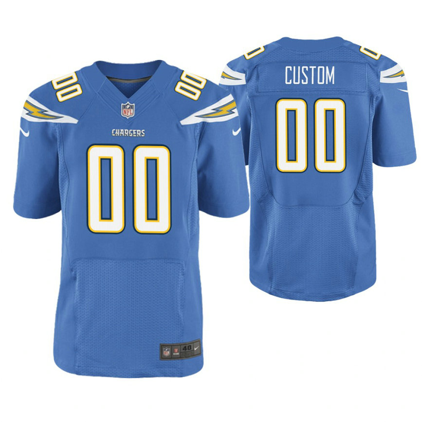 Los Angeles Chargers Blue Elite Customized Jersey