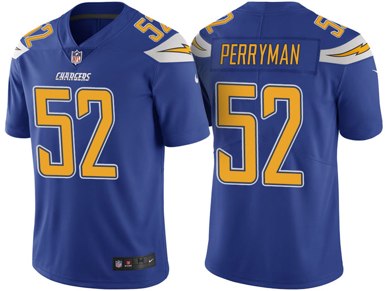 Los Angeles Chargers #52 Denzel Perryman Royal Vapor Untouchable Color Rush Limited Jersey