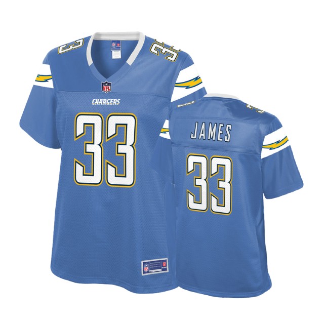 Women Los Angeles Chargers #33 Derwin James Powder Blue Alternate Player Pro Line Jersey