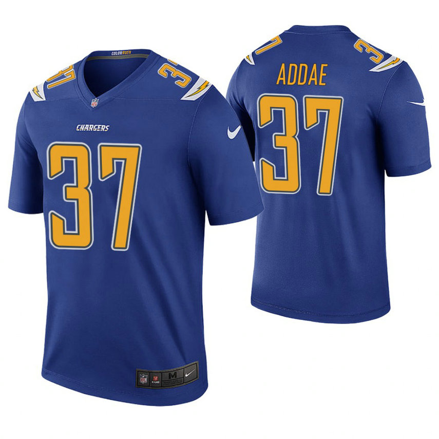 Los Angeles Chargers #37 Jahleel Addae Royal Color Rush Legend Jersey