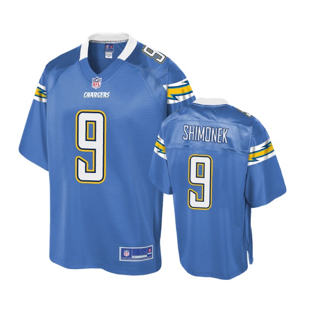 Youth Los Angeles Chargers #9 Nic Shimonek Powder Blue Player Jersey
