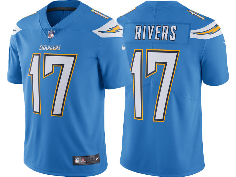 Los Angeles Chargers #17 Philip Rivers Powder Blue Vapor Untouchable Limited Jersey Los Angeles Chargers #17 Philip Rivers Powder Blue Vapor Untouchable Limited Jersey