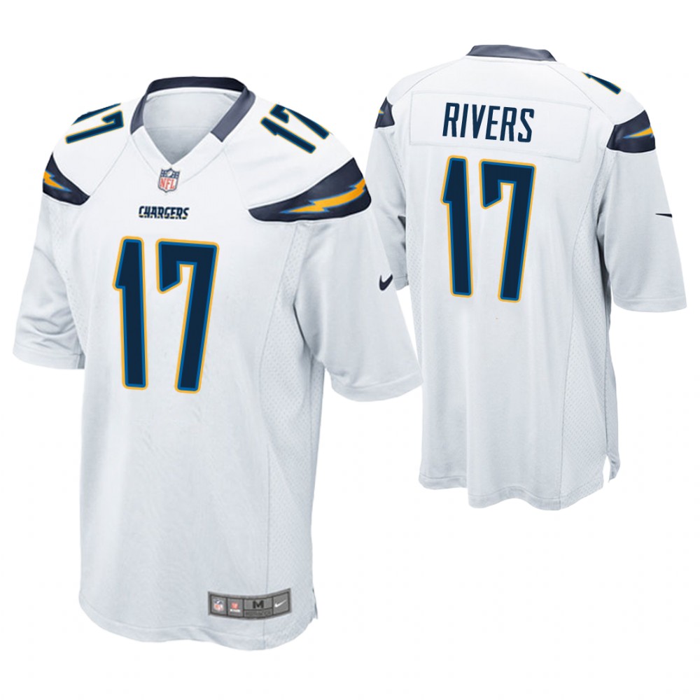 Los Angeles Chargers #17 Philip Rivers White Game Jersey