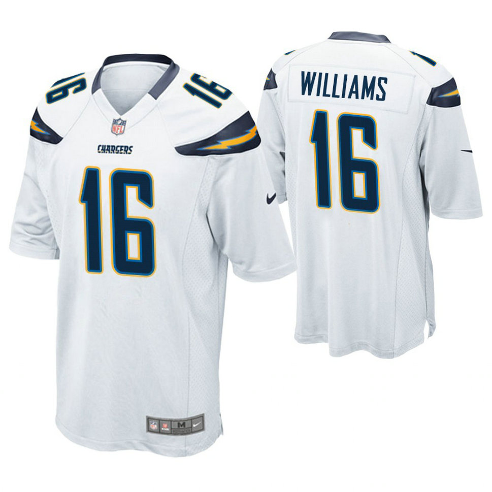 Los Angeles Chargers #16 Tyrell Williams White Game Jersey