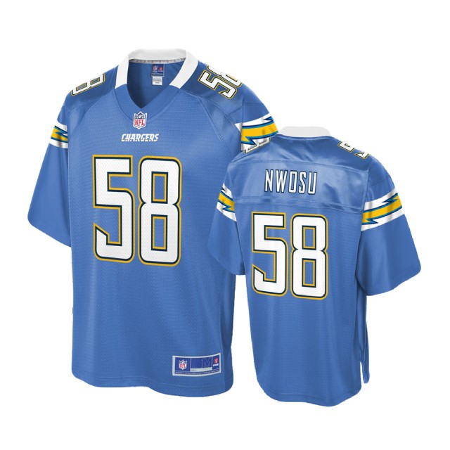 Los Angeles Chargers #58 Uchenna Nwosu Powder Blue Alternate Player Pro Line Jersey