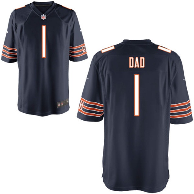 Chicago Bears Navy #1 Dad Jersey - Father's Day