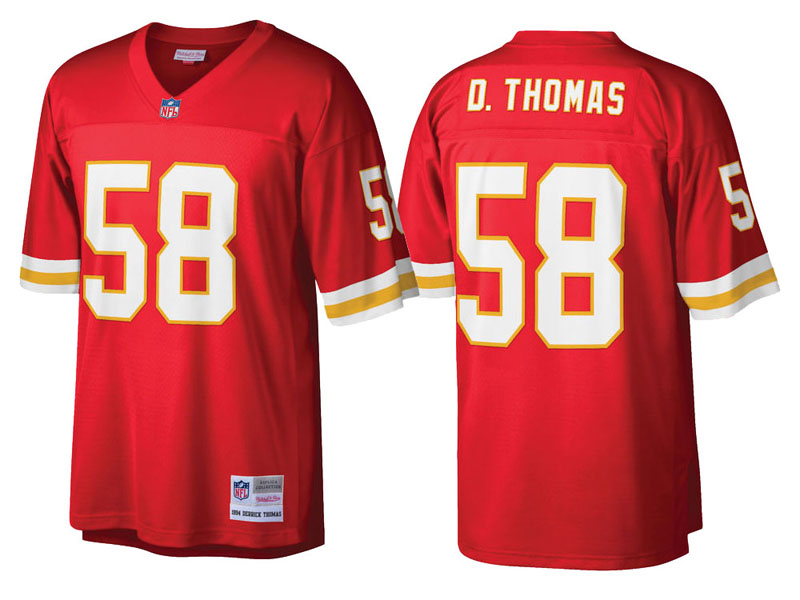 Kansas City Chiefs #58 Derrick Thomas Red Retired Player Replica Jersey