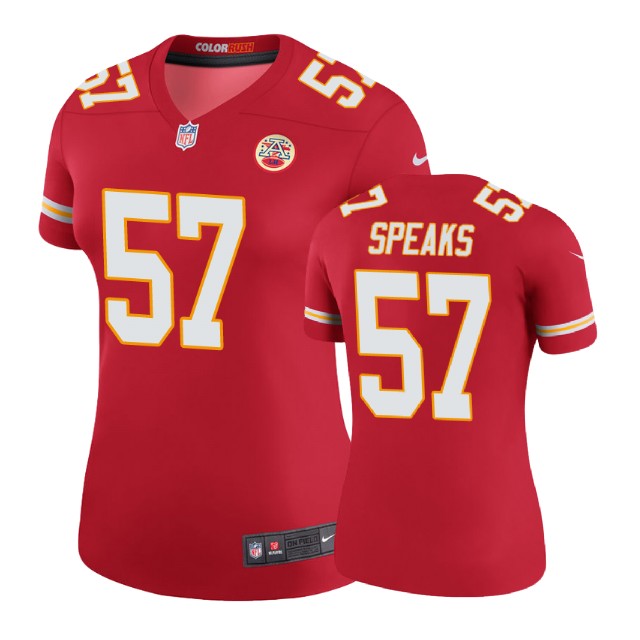Women Kansas City Chiefs #57 Breeland Speaks Red Color Rush Legend Jersey Women Kansas City Chiefs #57 Breeland Speaks Red Color Rush Legend Jersey