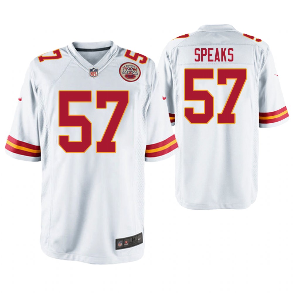 Kansas City Chiefs #57 Breeland Speaks White Game Jersey Kansas City Chiefs #57 Breeland Speaks White Game Jersey