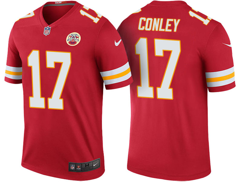 Kansas City Chiefs #17 Chris Conley Red Color Rush Legend Jersey Kansas City Chiefs #17 Chris Conley Red Color Rush Legend Jersey