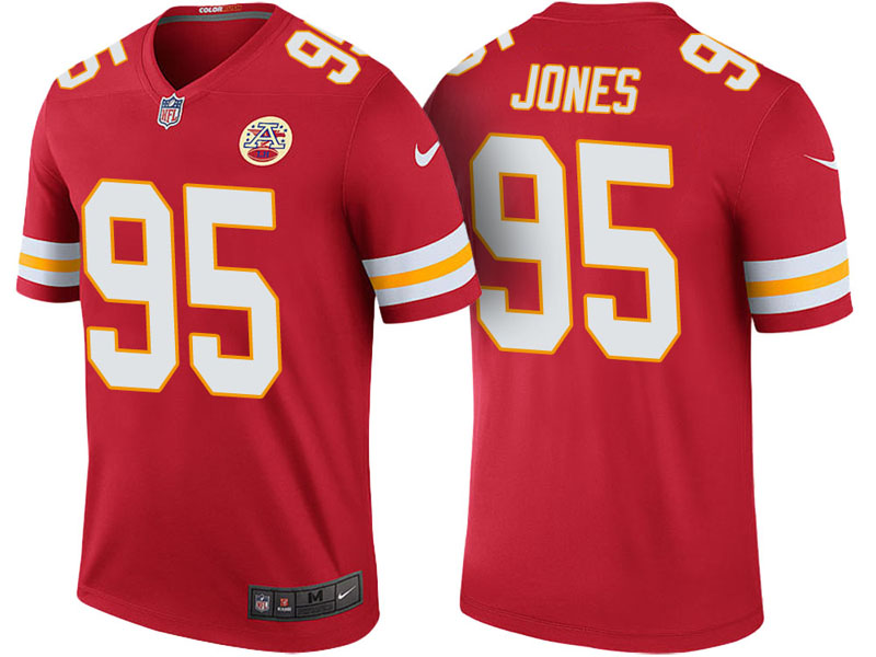 Kansas City Chiefs #95 Chris Jones Red Color Rush Legend Jersey Kansas City Chiefs #95 Chris Jones Red Color Rush Legend Jersey