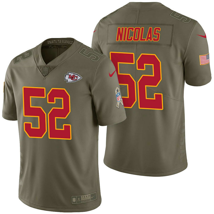 Kansas City Chiefs #52 Dadi Nicolas Olive 2017 Salute to Service Limited Jersey Kansas City Chiefs #52 Dadi Nicolas Olive 2017 Salute to Service Limited Jersey