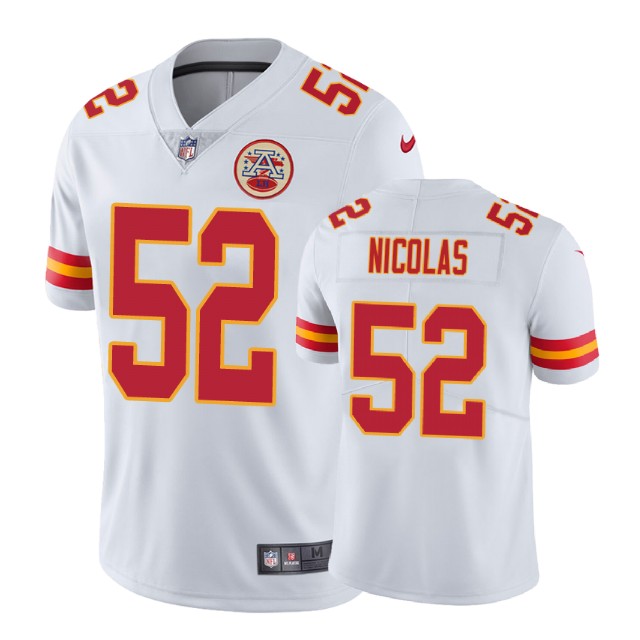 Kansas City Chiefs #52 Dadi Nicolas White Vapor Untouchable Limited Player Jersey Kansas City Chiefs #52 Dadi Nicolas White Vapor Untouchable Limited Player Jersey