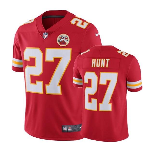 Kansas City Chiefs #27 Kareem Hunt Red Vapor Untouchable Limited Jersey