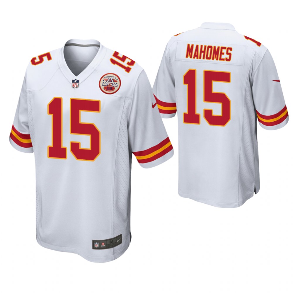 Kansas City Chiefs #15 Patrick Mahomes II White Game Jersey
