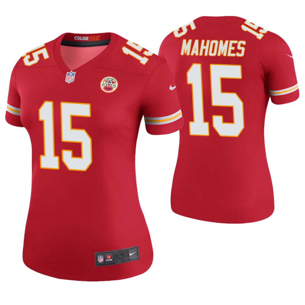 Women Kansas City Chiefs #15 Patrick Mahomes II Red Color Rush Legend Jersey
