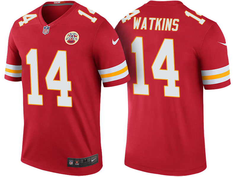 Women Kansas City Chiefs #14 Sammy Watkins Red Color Rush Legend Jersey