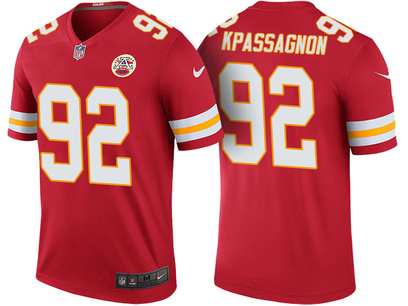 Kansas City Chiefs #92 Tanoh Kpassagnon Red Color Rush Legend Jersey