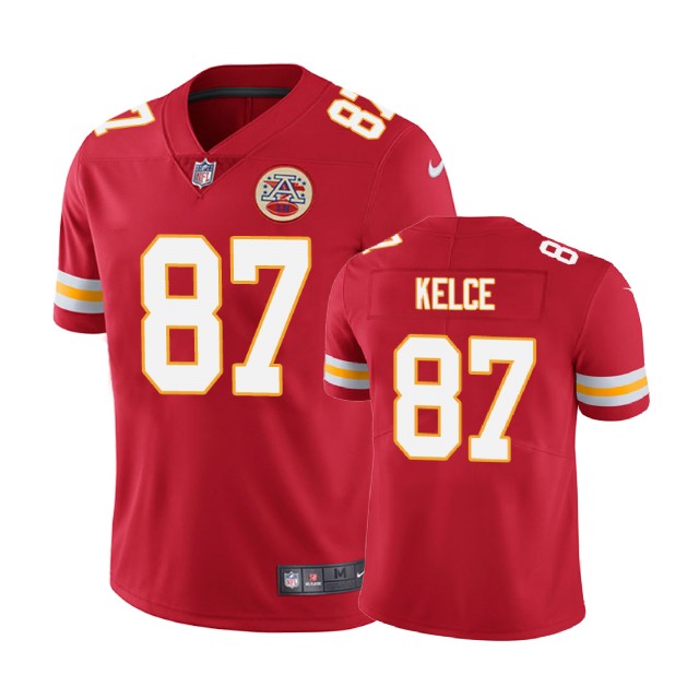 Kansas City Chiefs #87 Travis Kelce Red Vapor Untouchable Limited Player Jersey