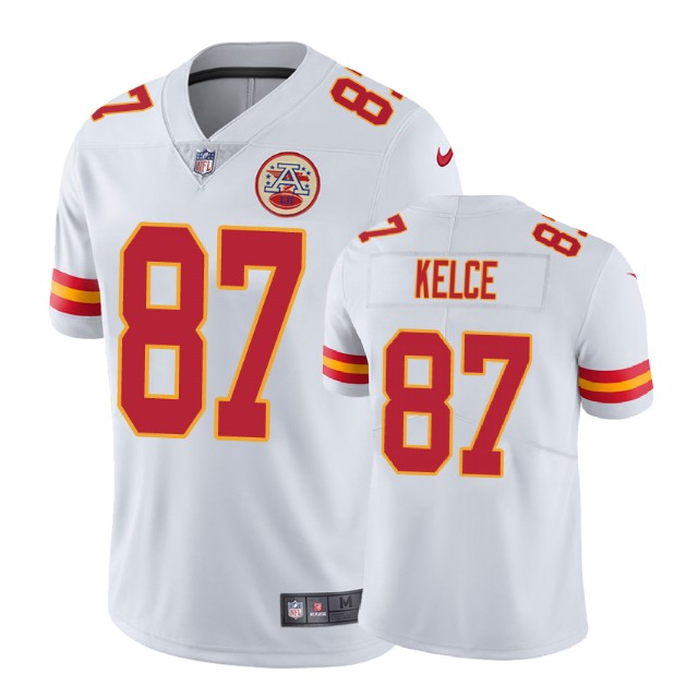 Kansas City Chiefs #87 Travis Kelce White Vapor Untouchable Limited Player Jersey