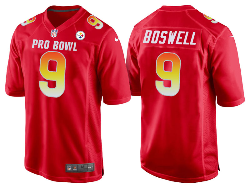 2018 Pro Bowl AFC Pittsburgh Steelers #9 Chris Boswell Red Game Jersey 2018 Pro Bowl AFC Pittsburgh Steelers #9 Chris Boswell Red Game Jersey