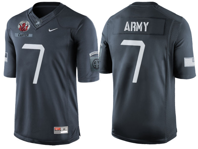Chris Carter #7 Army Black Knights Anthracite Airborne Tribute College Football Jersey Chris Carter #7 Army Black Knights Anthracite Airborne Tribute College Football Jersey