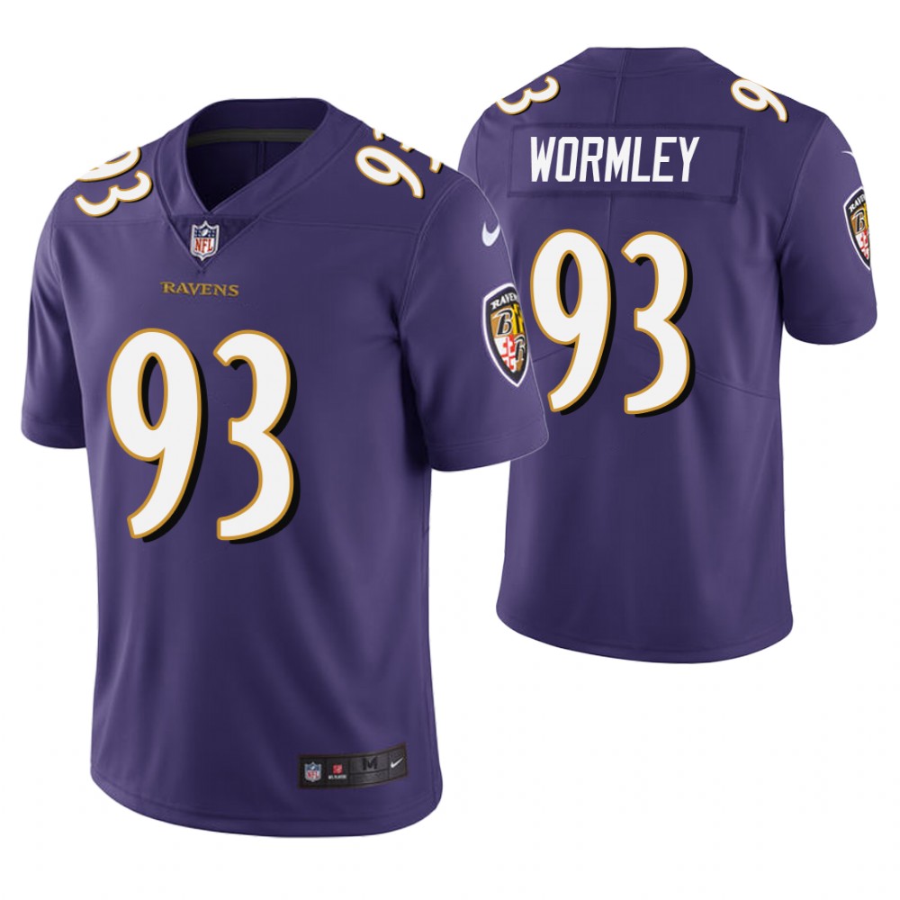 Baltimore Ravens #93 Chris Wormley Purple Vapor Untouchable Limited Jersey Baltimore Ravens #93 Chris Wormley Purple Vapor Untouchable Limited Jersey