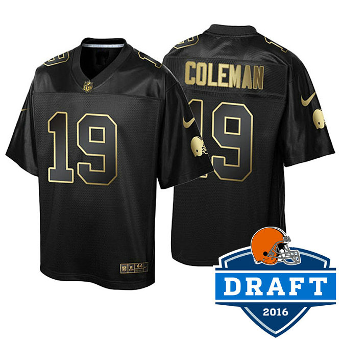Cleveland Browns #19 Corey Coleman Black Gold Collection Jersey Cleveland Browns #19 Corey Coleman Black Gold Collection Jersey