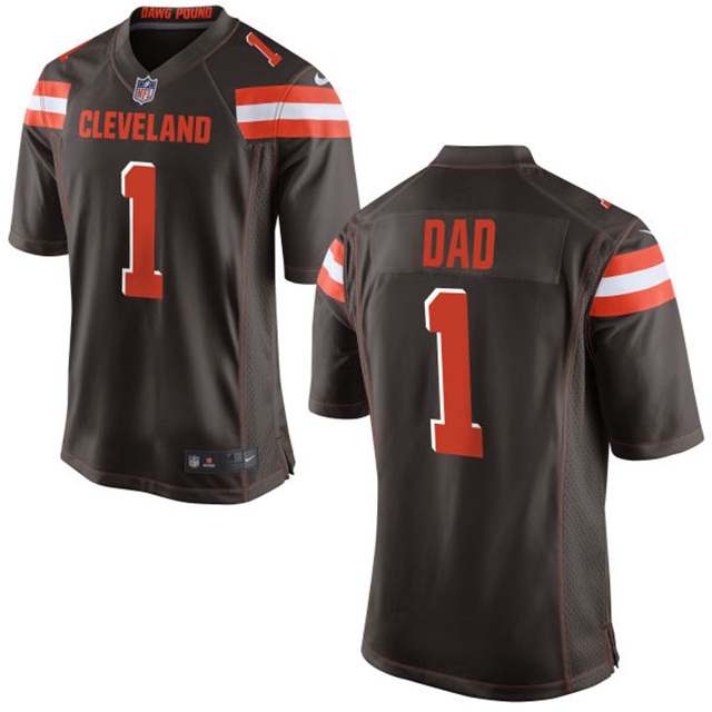 Cleveland Browns Brown #1 Dad Jersey - Father's Day