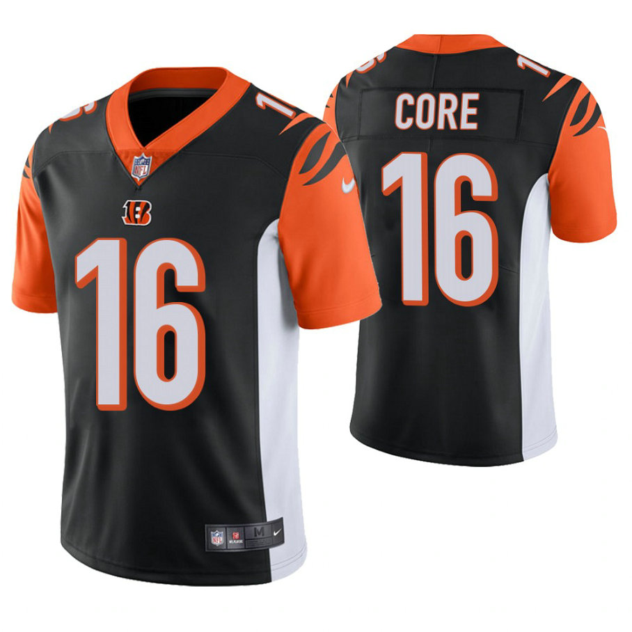 Cincinnati Bengals #16 Cody Core Black Vapor Untouchable Limited Player Jersey With Super Bowl LVI Patch Cincinnati Bengals #16 Cody Core Black Vapor Untouchable Limited Player Jersey With Super Bowl LVI Patch