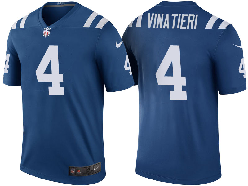 Indianapolis Colts #4 Adam Vinatieri Royal Color Rush Legend Jersey Indianapolis Colts #4 Adam Vinatieri Royal Color Rush Legend Jersey