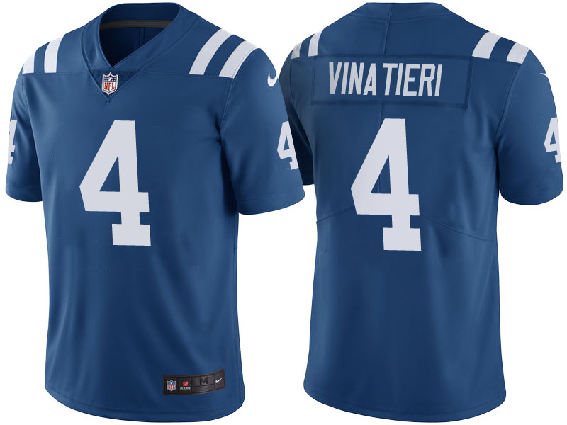 Indianapolis Colts #4 Adam Vinatieri Royal Color Rush Limited Jersey - Light Up Thursday Night Indianapolis Colts #4 Adam Vinatieri Royal Color Rush Limited Jersey - Light Up Thursday Night
