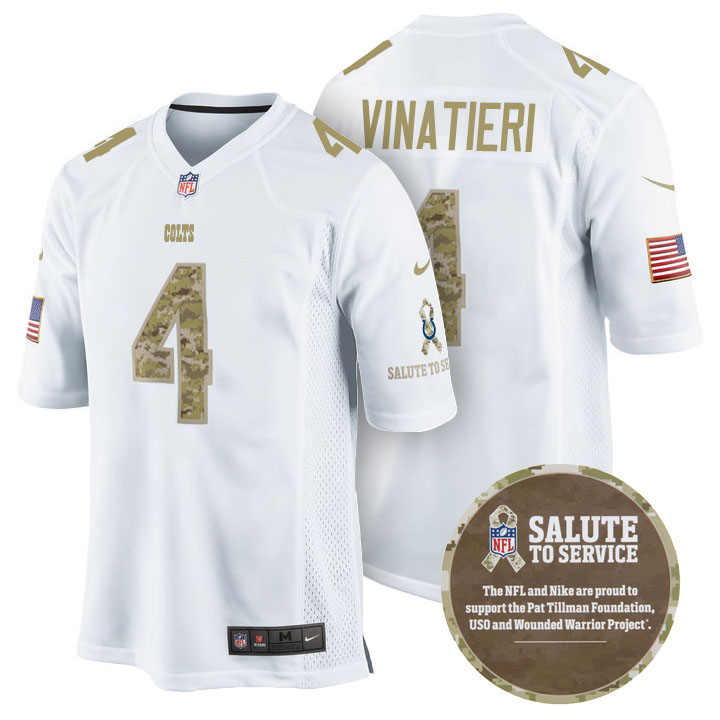 Indianapolis Colts #4 Adam Vinatieri White Camo Salute to Service Jersey Indianapolis Colts #4 Adam Vinatieri White Camo Salute to Service Jersey