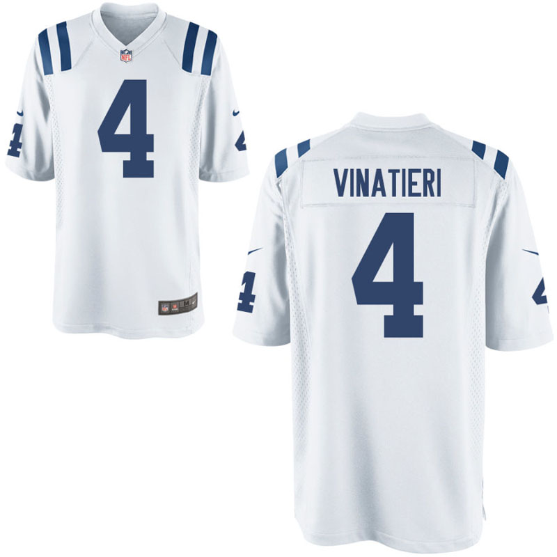 Indianapolis Colts #4 Adam Vinatieri White Game Jersey Indianapolis Colts #4 Adam Vinatieri White Game Jersey