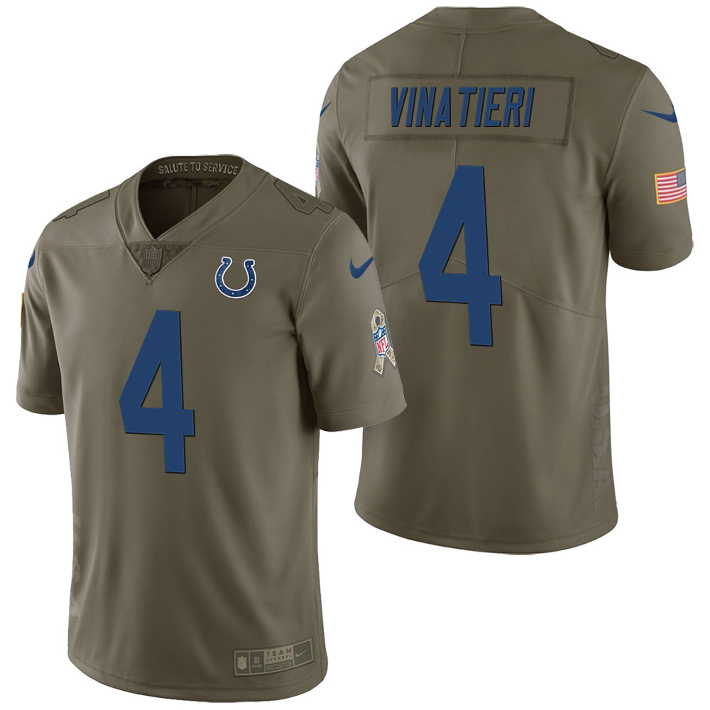 Indianapolis Colts #4 Adam Vinatieri Olive 2017 Salute to Service Limited Jersey Indianapolis Colts #4 Adam Vinatieri Olive 2017 Salute to Service Limited Jersey