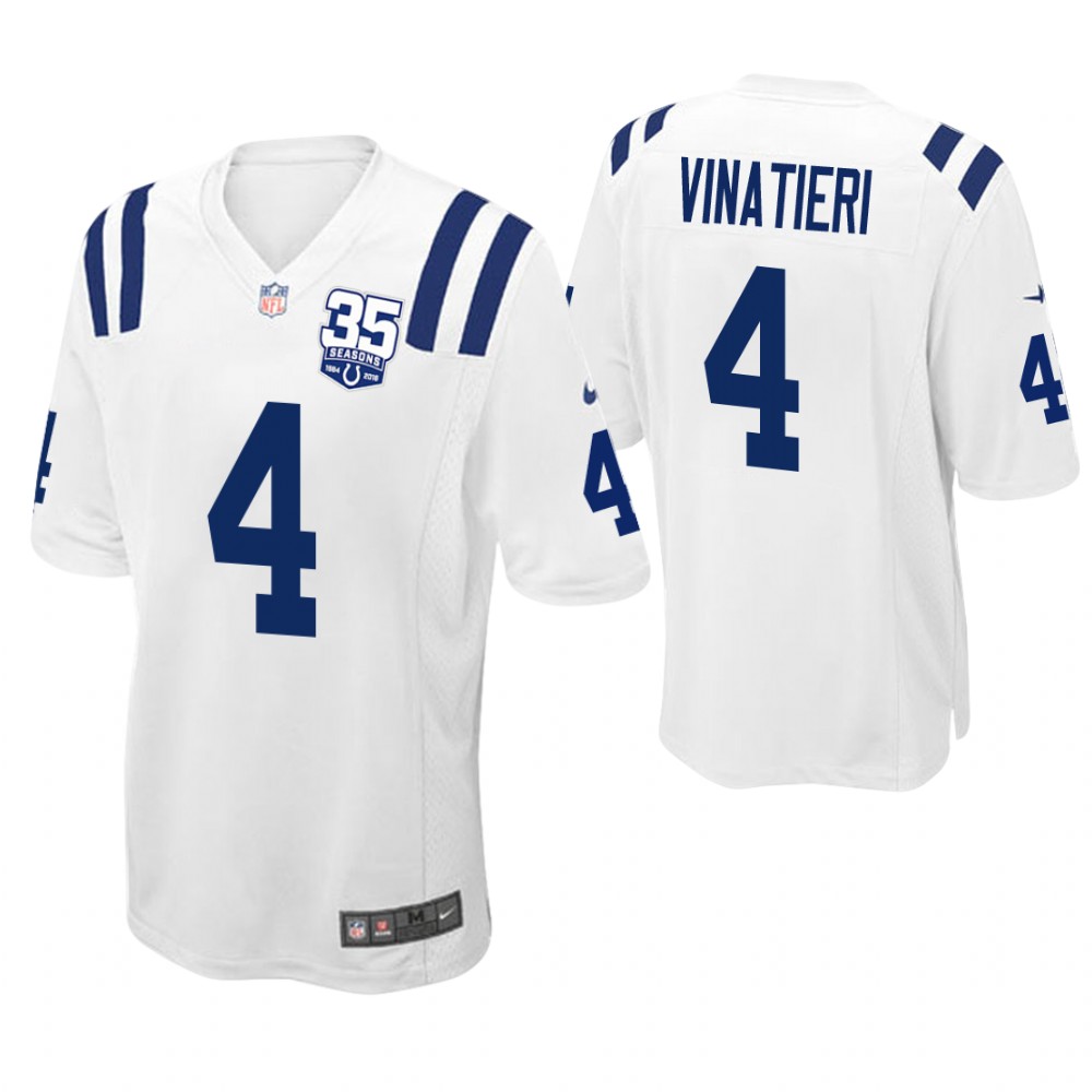 Indianapolis Colts #4 Adam Vinatieri White 35th Anniversary Game Jersey Indianapolis Colts #4 Adam Vinatieri White 35th Anniversary Game Jersey