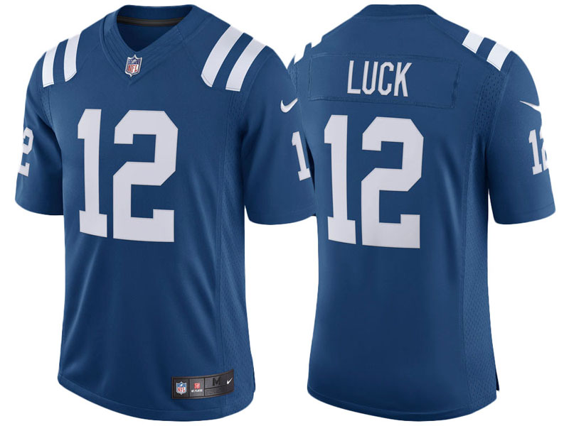 Indianapolis Colts #12 Andrew Luck Royal Speed Machine Limited Player Jersey