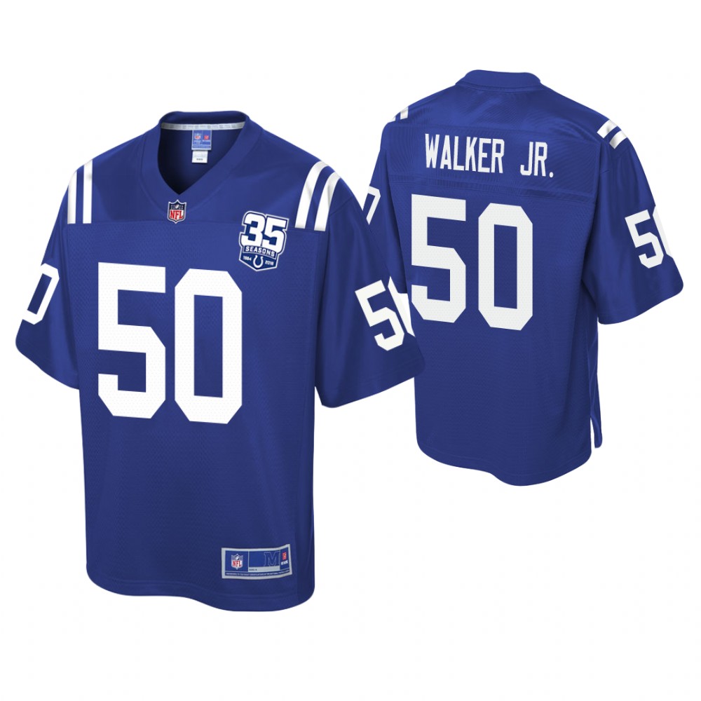 Youth Indianapolis Colts #50 Anthony Walker Jr. 35th Anniversary player Pro Line Royal Jersey Youth Indianapolis Colts #50 Anthony Walker Jr. 35th Anniversary player Pro Line Royal Jersey