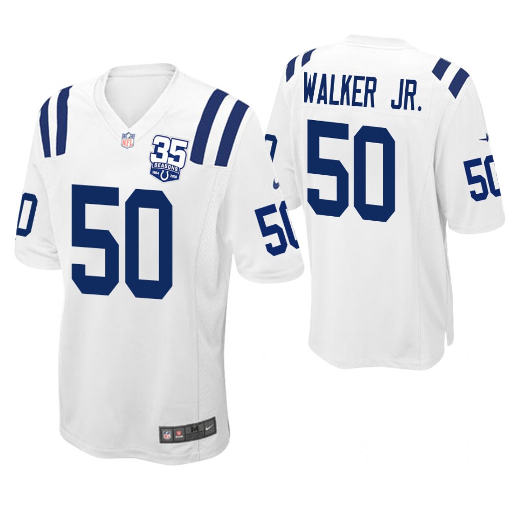 Indianapolis Colts #50 Anthony Walker Jr. White 35th Anniversary Game Jersey Indianapolis Colts #50 Anthony Walker Jr. White 35th Anniversary Game Jersey