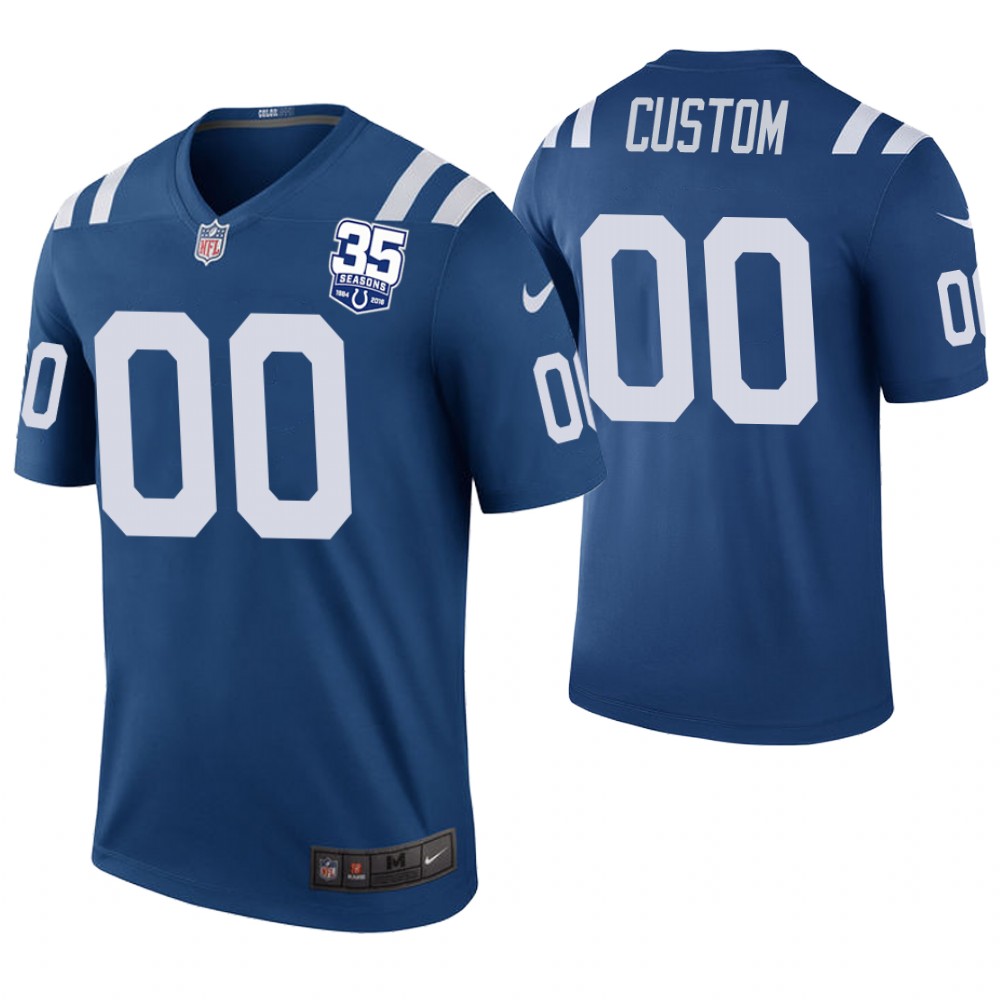 Indianapolis Colts Royal 35th Anniversary Color Rush Legnd Customized Jersey Indianapolis Colts Royal 35th Anniversary Color Rush Legnd Customized Jersey
